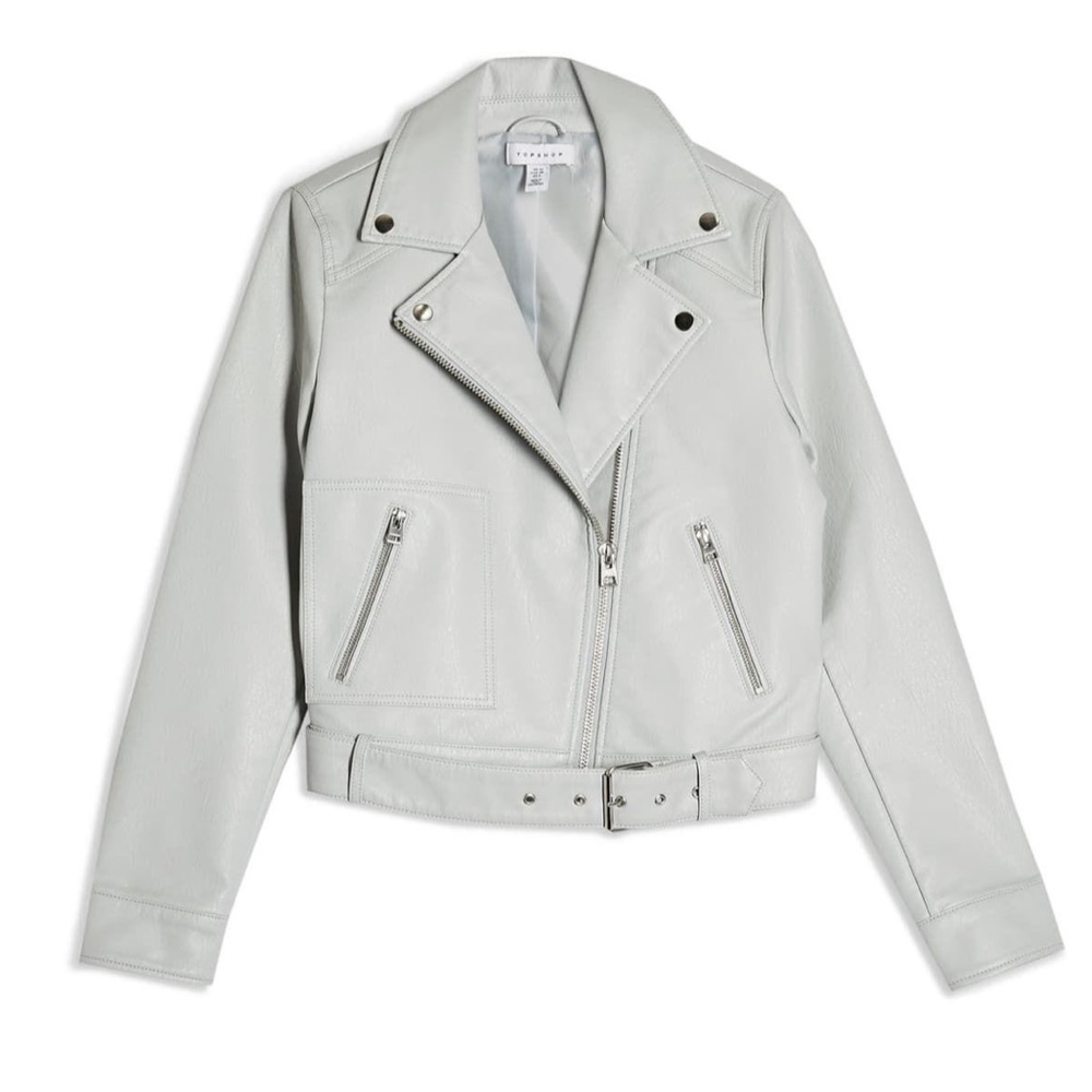 Topshop Faux Leather Jacket - Picture 2 of 4